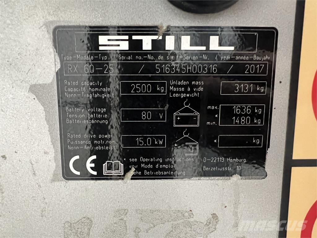 Still RX60-25 Elektriniai šakiniai krautuvai
