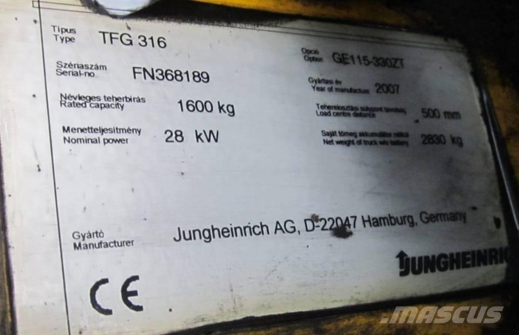 Jungheinrich TFG 316 LPG (dujiniai) krautuvai