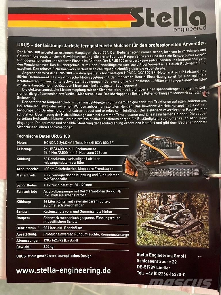  Stella URUS 100 Vėjapjovės robotai