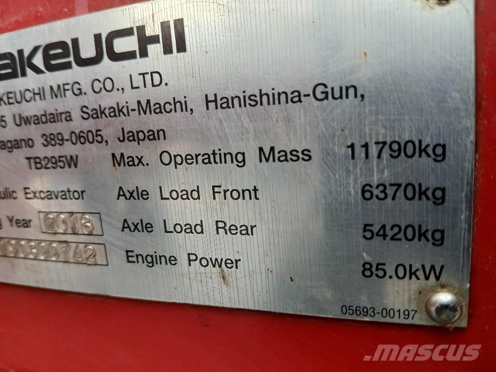 Takeuchi TB 295 W Ratiniai ekskavatoriai