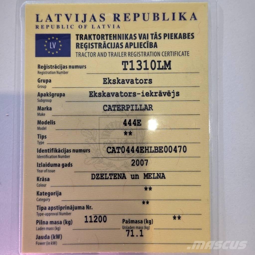 CAT 444 E Ekskavatoriniai krautuvai