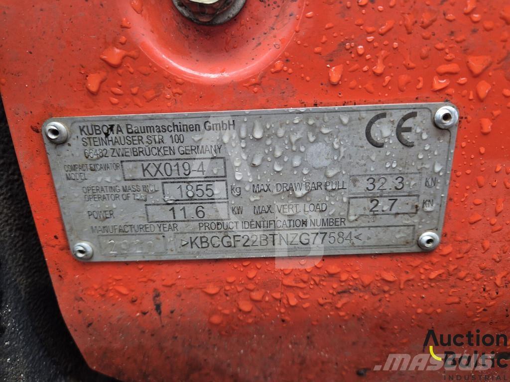 Kubota KX 019-4 Mini ekskavatoriai < 7 t