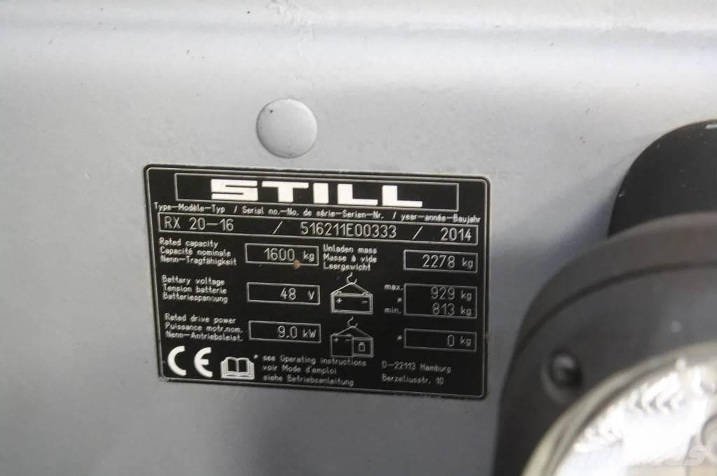 Still RX 20-16 Elektriniai šakiniai krautuvai