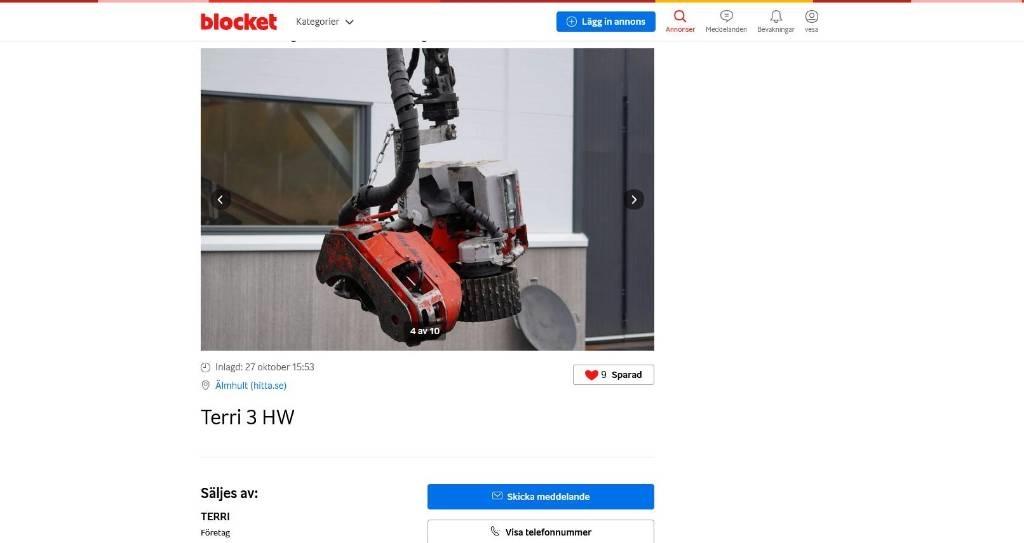 Terri 3HW Miško technika (Harvesteriai)