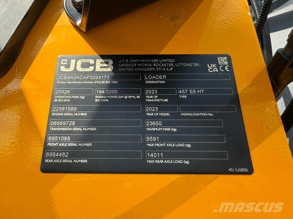 JCB 457 HT Naudoti ratiniai krautuvai