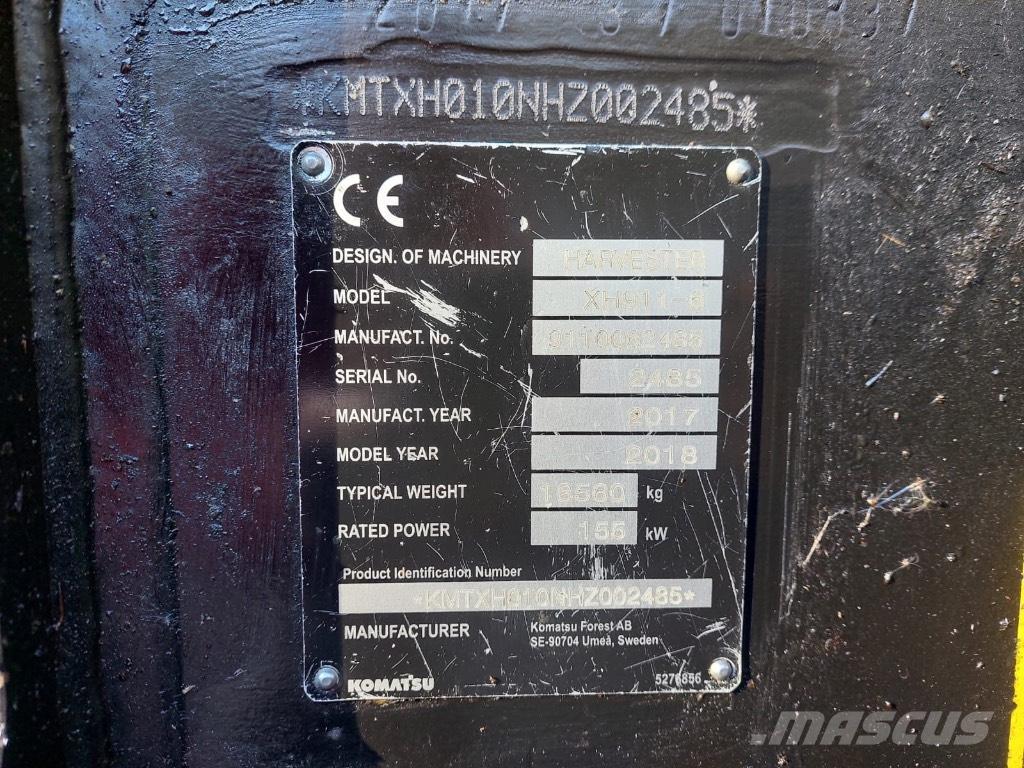 Komatsu 911 Miško technika (Harvesteriai)