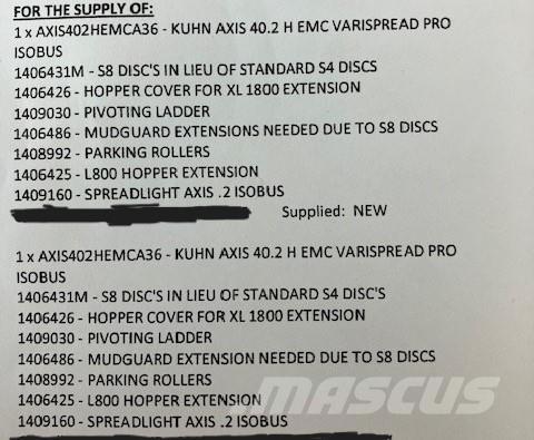 Kuhn Axis 40.2 HEMC Trąšų purkštuvai