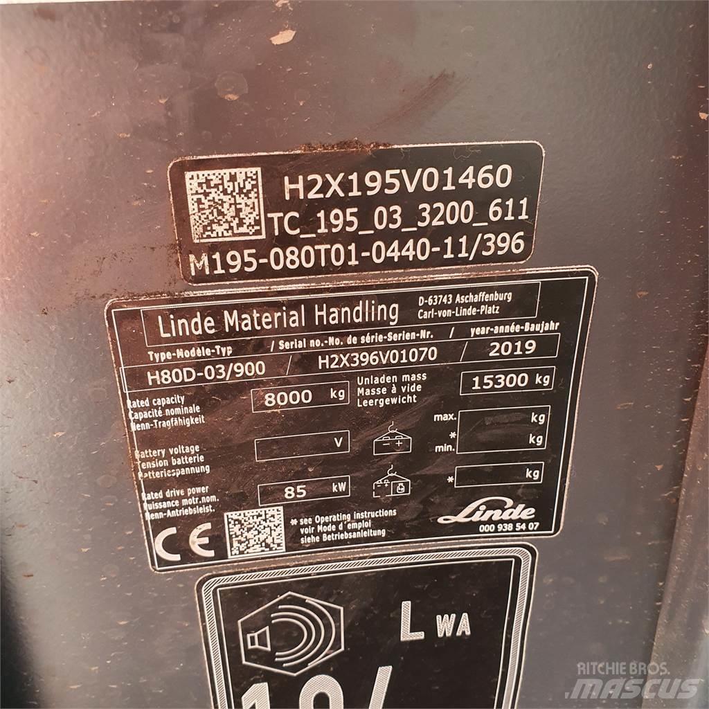 Linde H80D/900 Dyzeliniai krautuvai