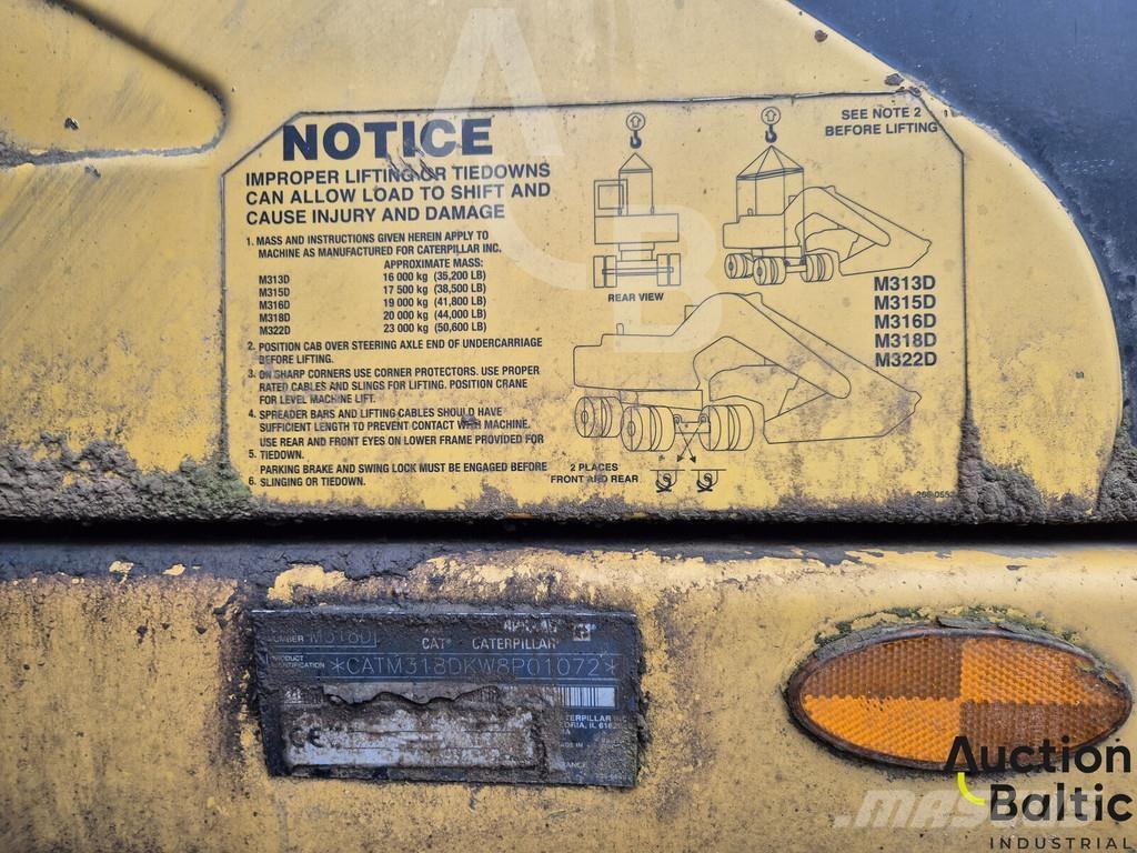 CAT M 318 D Ratiniai ekskavatoriai