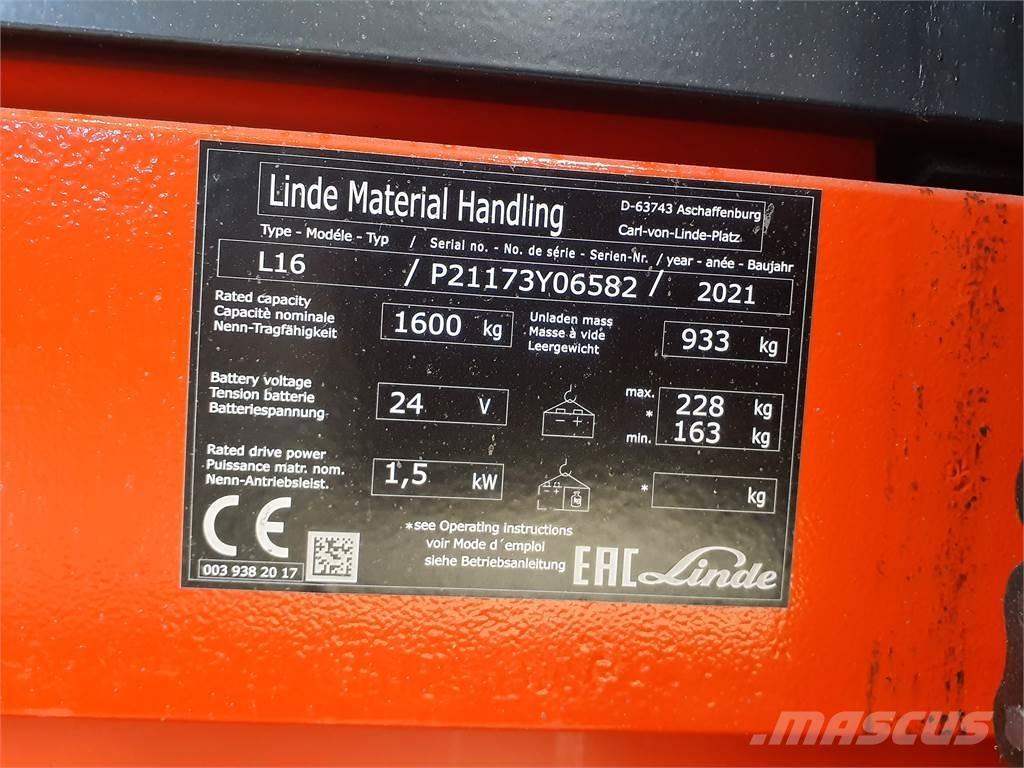 Linde L16i Rankiniai vėžimėliai