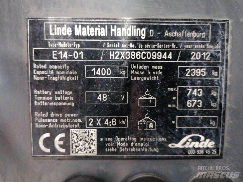Linde E14-01 Elektriniai šakiniai krautuvai