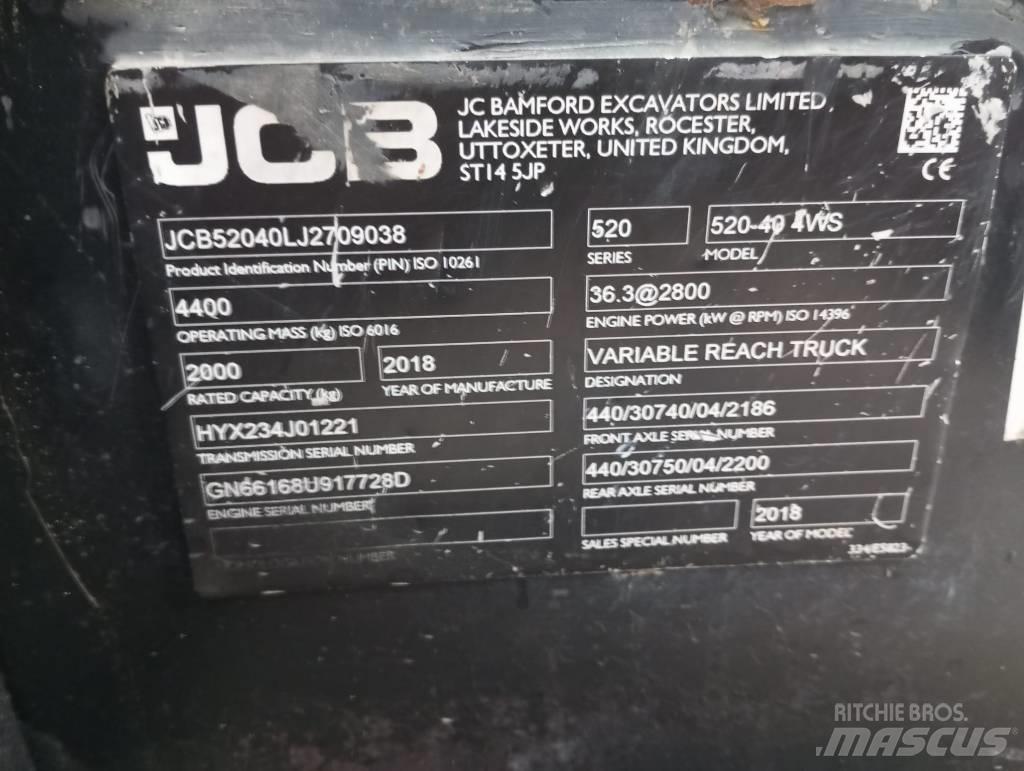 JCB 520-40 Teleskopiniai krautuvai