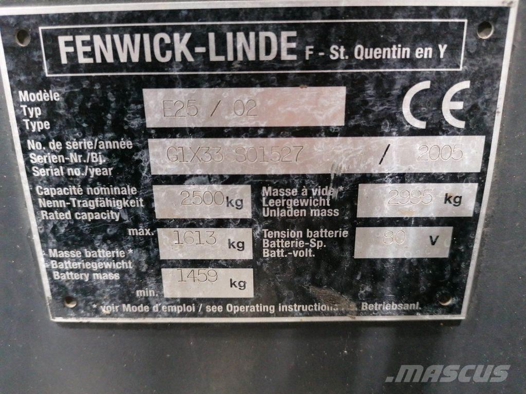 Linde E25/02 Elektriniai šakiniai krautuvai
