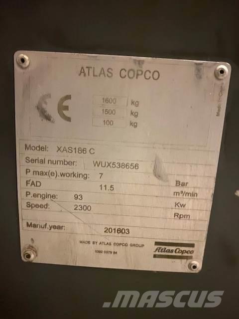 Atlas Copco XAS 186 Kompresoriai