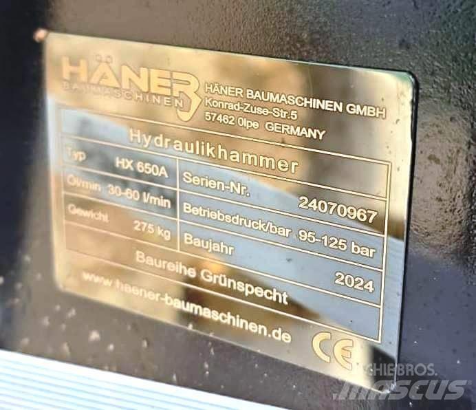 Häner HX650A Hidrauliniai kūjai / Trupintuvai