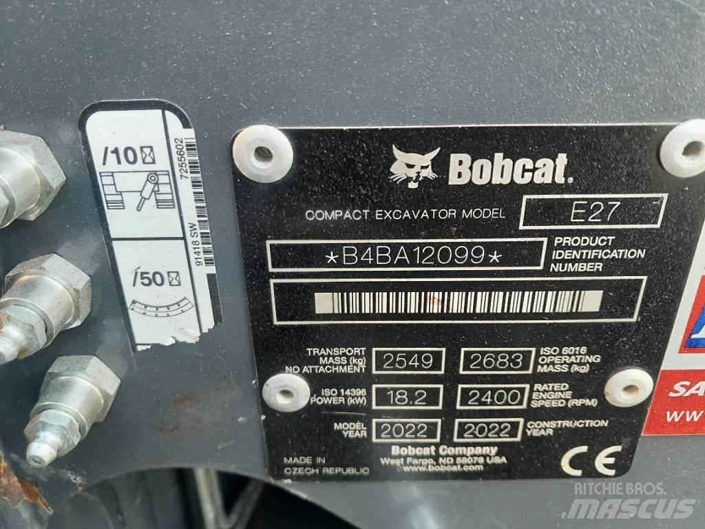 Bobcat E 27 Mini ekskavatoriai < 7 t