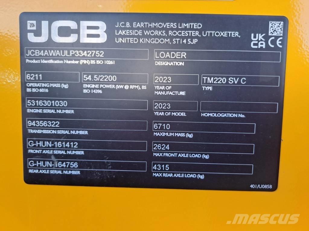JCB TM 220 SV Naudoti ratiniai krautuvai