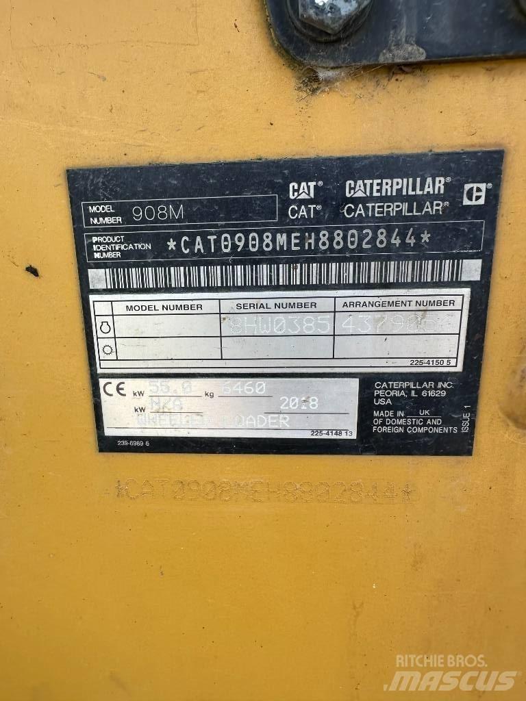 CAT 908M Naudoti ratiniai krautuvai