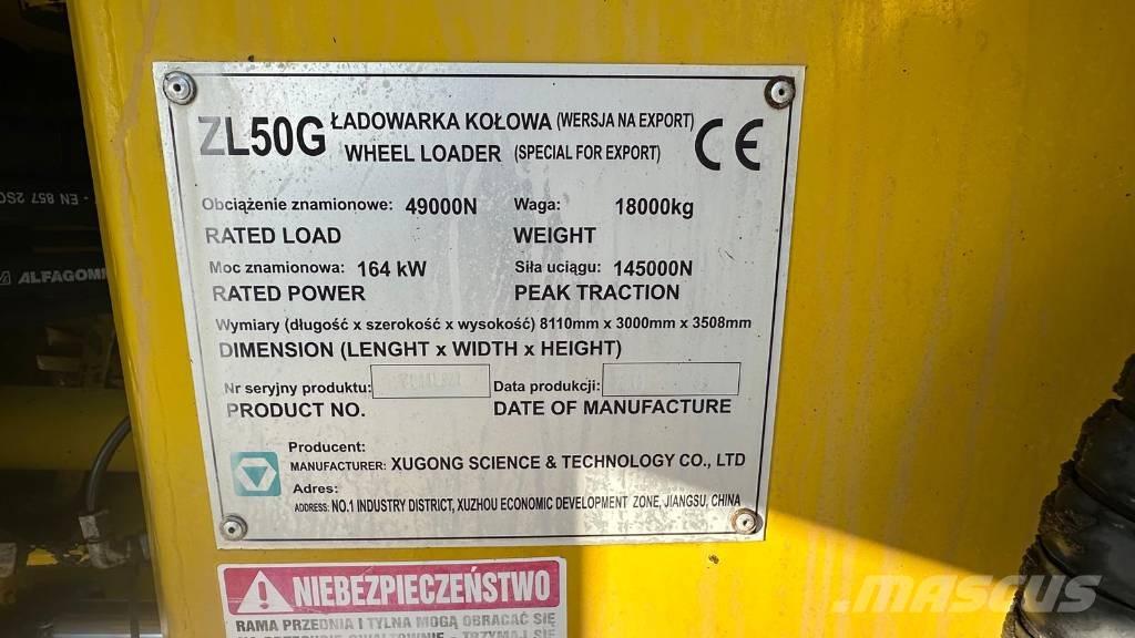 XCMG ZL 50 G Naudoti ratiniai krautuvai