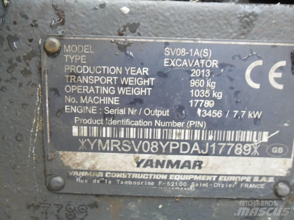 Yanmar SV 08 Mini ekskavatoriai < 7 t
