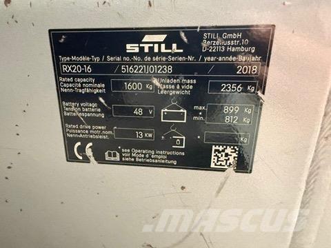 Still RX20-16 Elektriniai šakiniai krautuvai