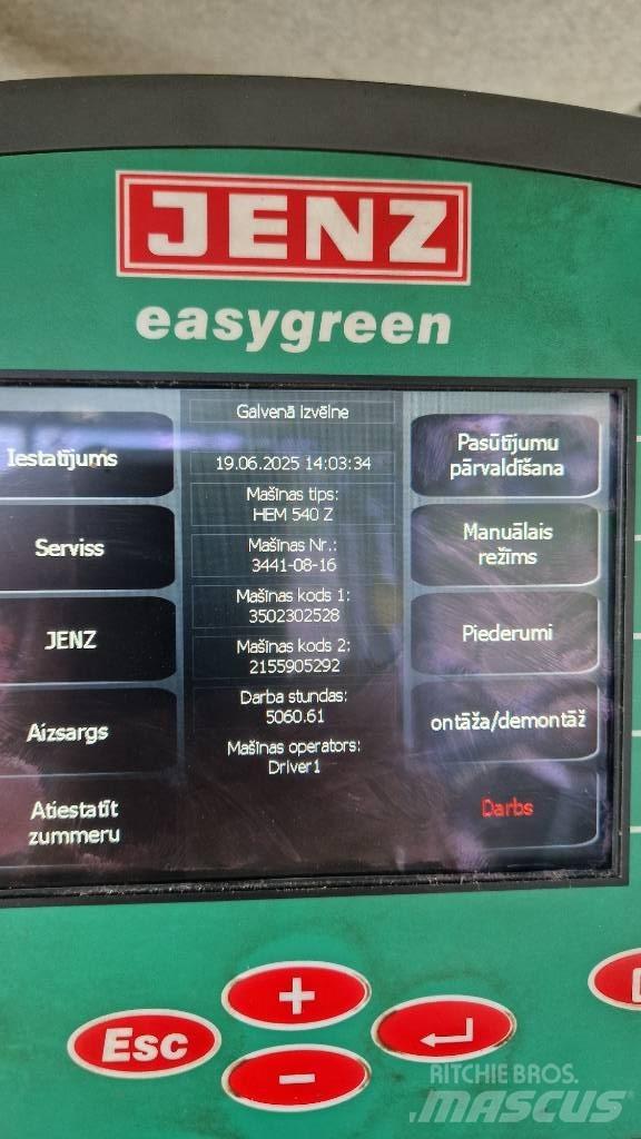 JENZ HEM 540Z Medienos smulkintuvai