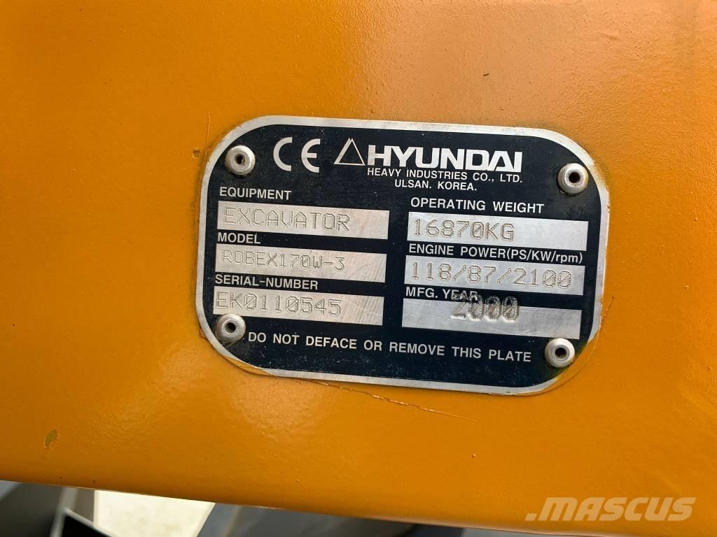 Hyundai ROBEX 170W-3 Ratiniai ekskavatoriai
