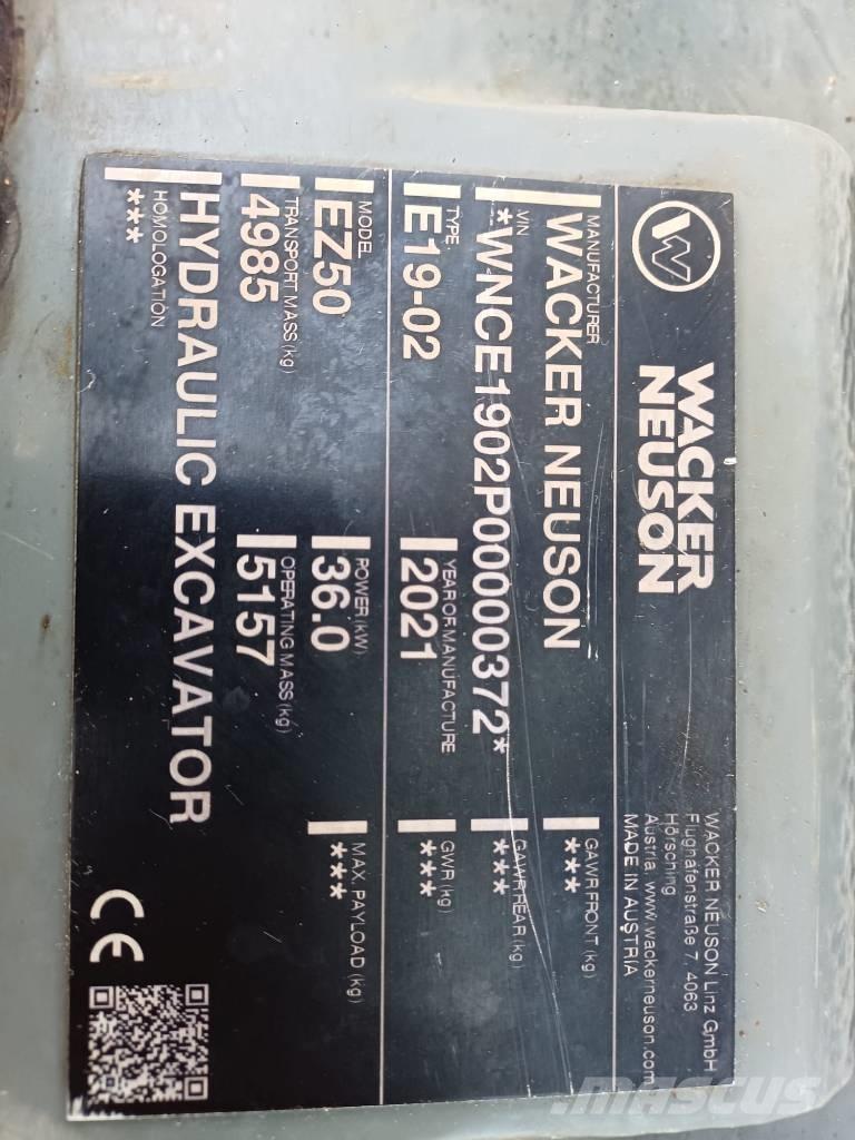 Wacker Neuson EZ 50 Mini ekskavatoriai < 7 t