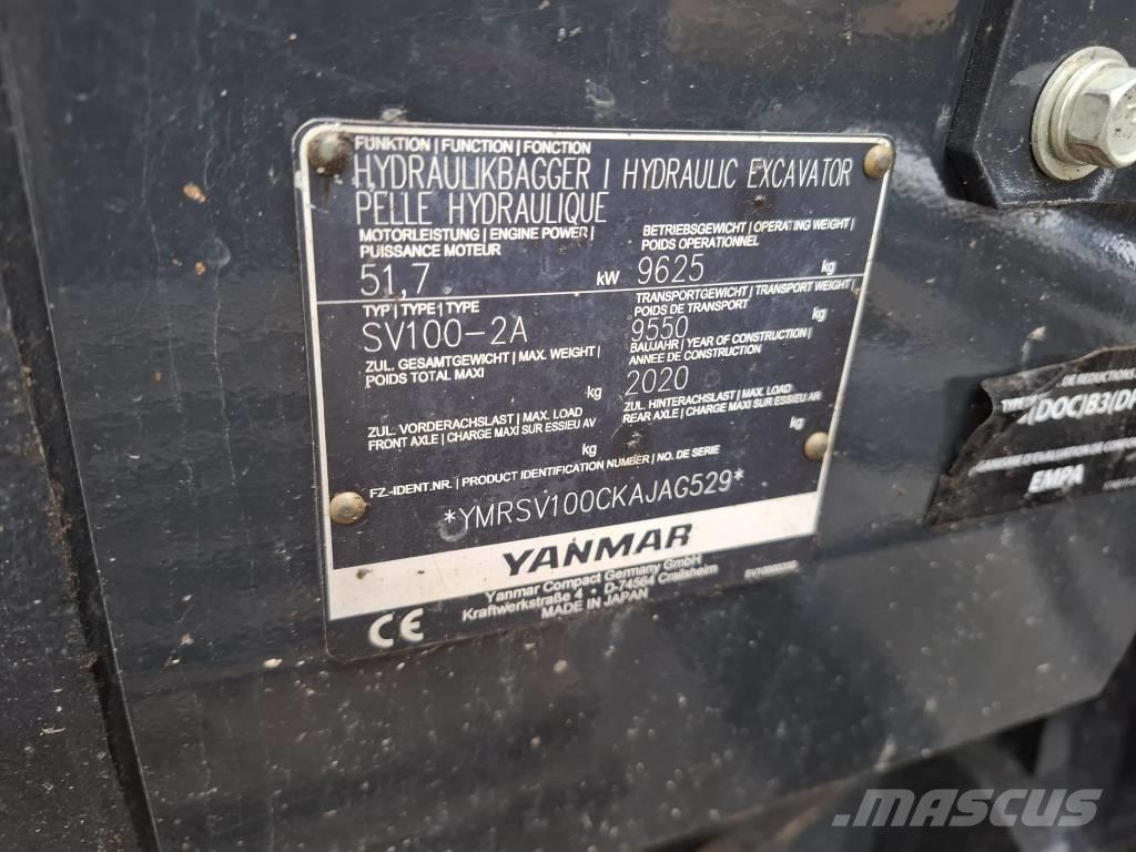 Yanmar SV 100-2A Vidutinės galios ekskavatoriai 7-12 t