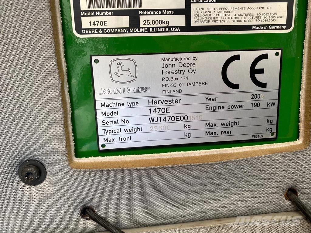 John Deere 1470 E Miško technika (Harvesteriai)