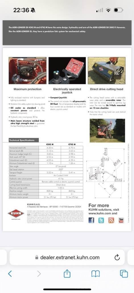 Kuhn E4745 M Kita kelių ir sniego technika