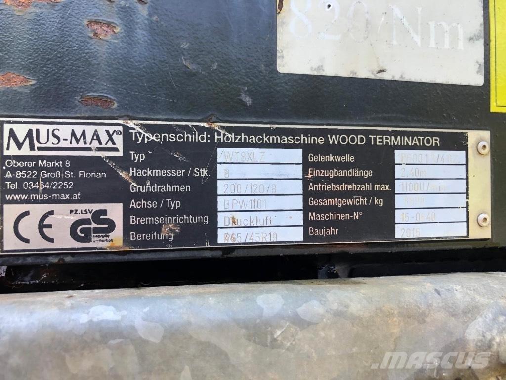 Mus-Max WT8XLZ Medienos smulkintuvai