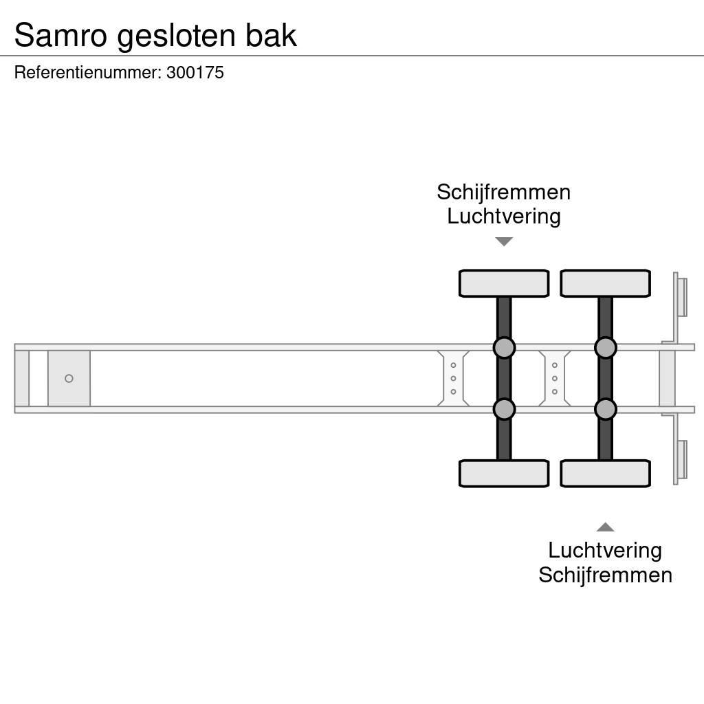 Samro gesloten bak Dengtos puspriekabės