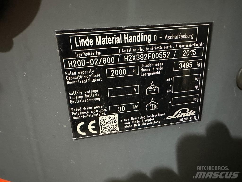 Linde H20D-02 Dyzeliniai krautuvai