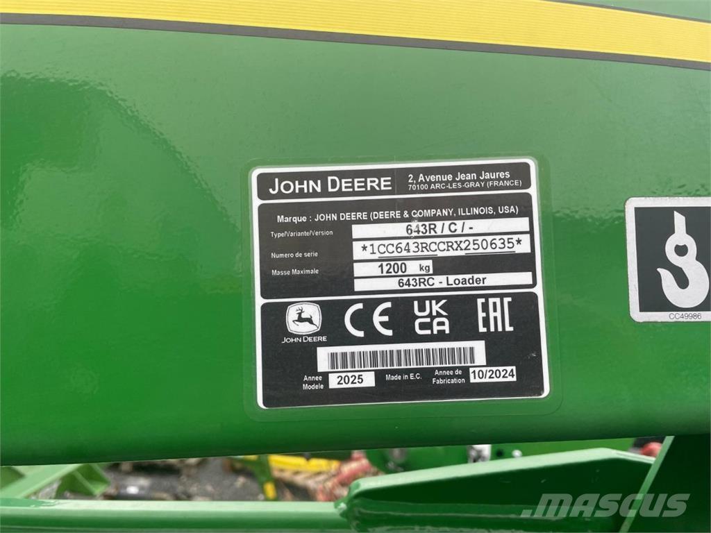 John Deere 643R Frontaliniai krautuvai ir ekskavatoriai
