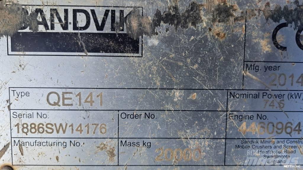 Sandvik QE 141 Mobilūs sietai