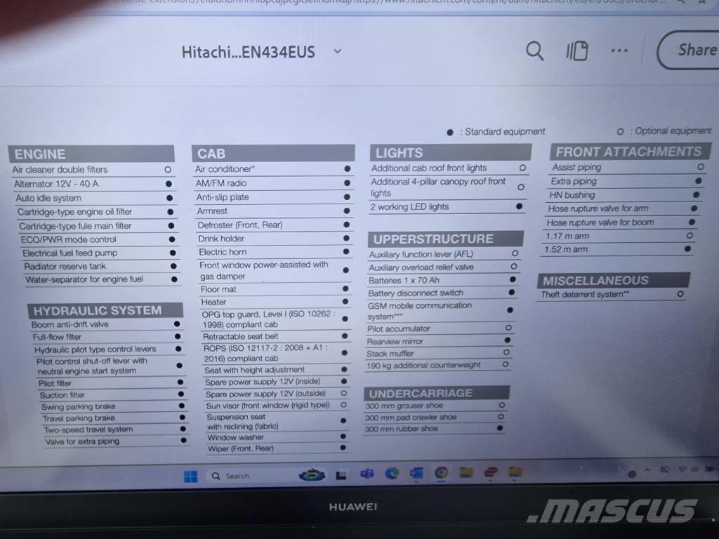 Hitachi ZX 33 U-6 Mini ekskavatoriai < 7 t