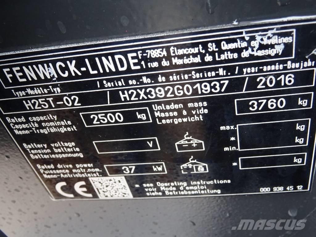 Linde H25T-02 LPG (dujiniai) krautuvai