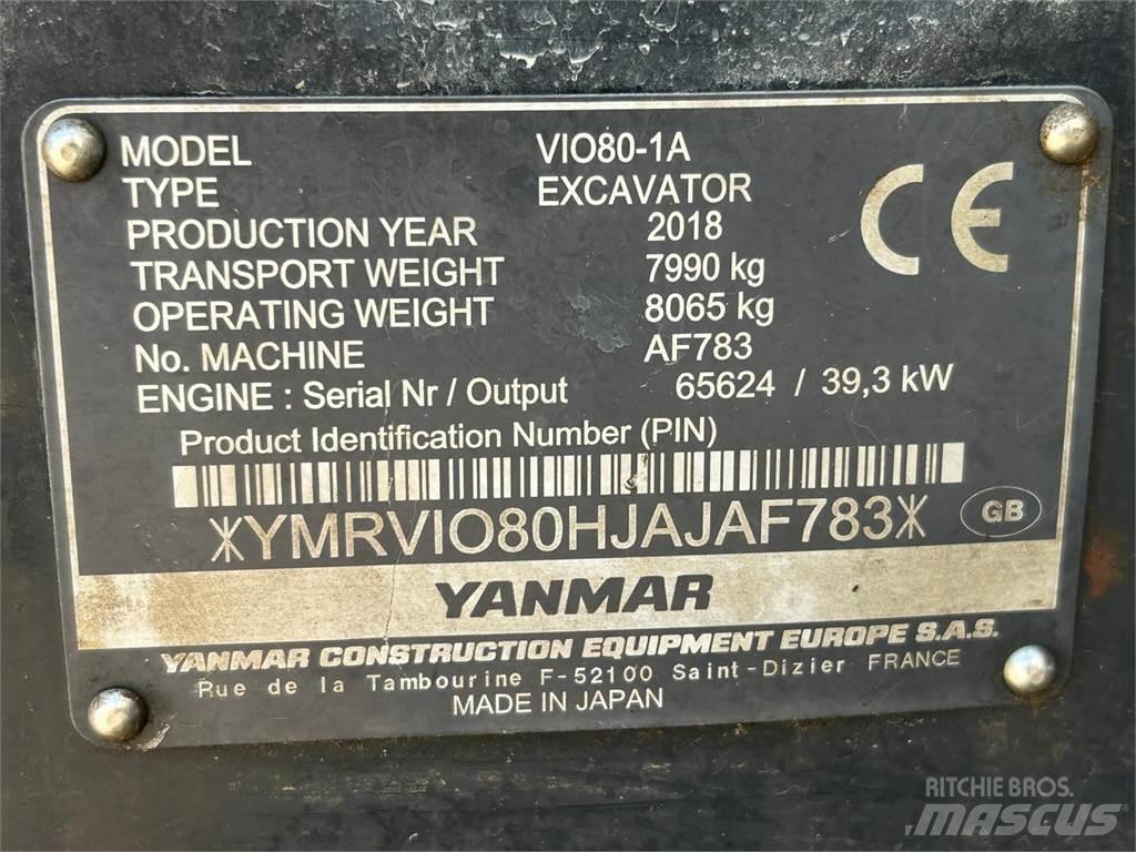 Yanmar Vio 80-1A Vidutinės galios ekskavatoriai 7-12 t