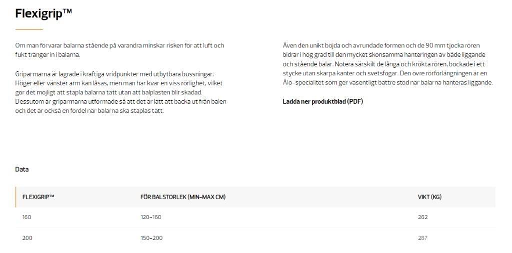 Quicke Flexigrip Frontalinių krautuvų priedai