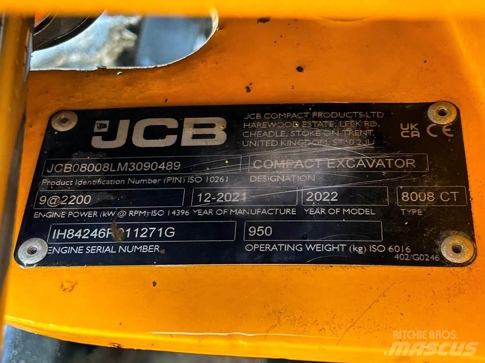JCB 8008 Mini ekskavatoriai < 7 t