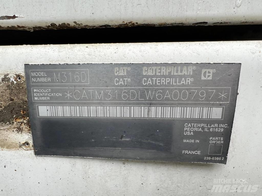 CAT 316 d Ratiniai ekskavatoriai