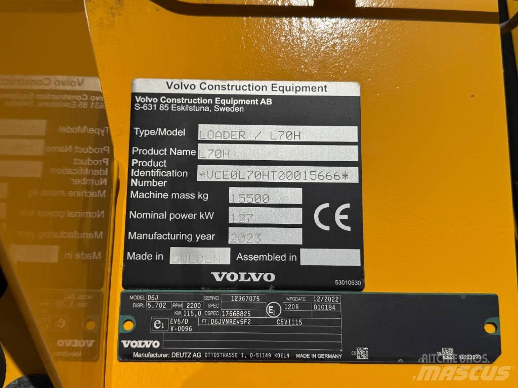 Volvo L 70 H Naudoti ratiniai krautuvai