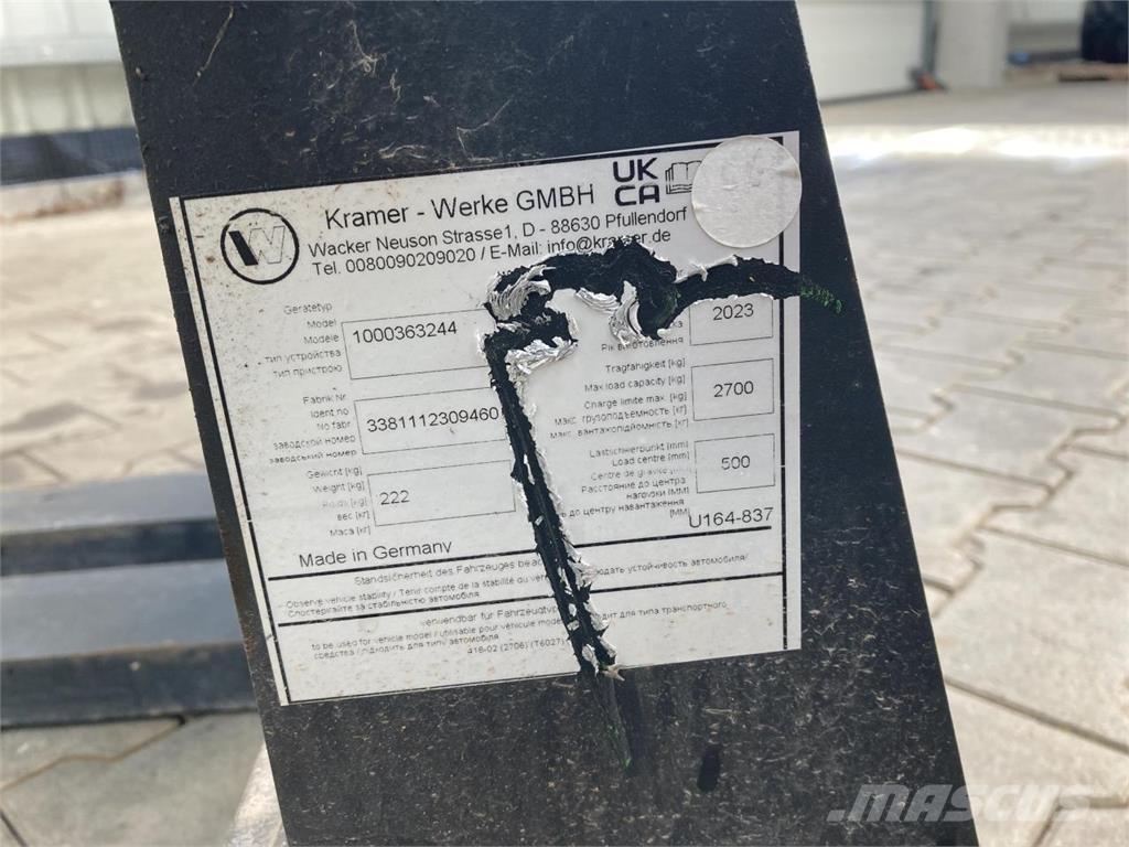 Kramer 1200 mm Frontalinių krautuvų priedai