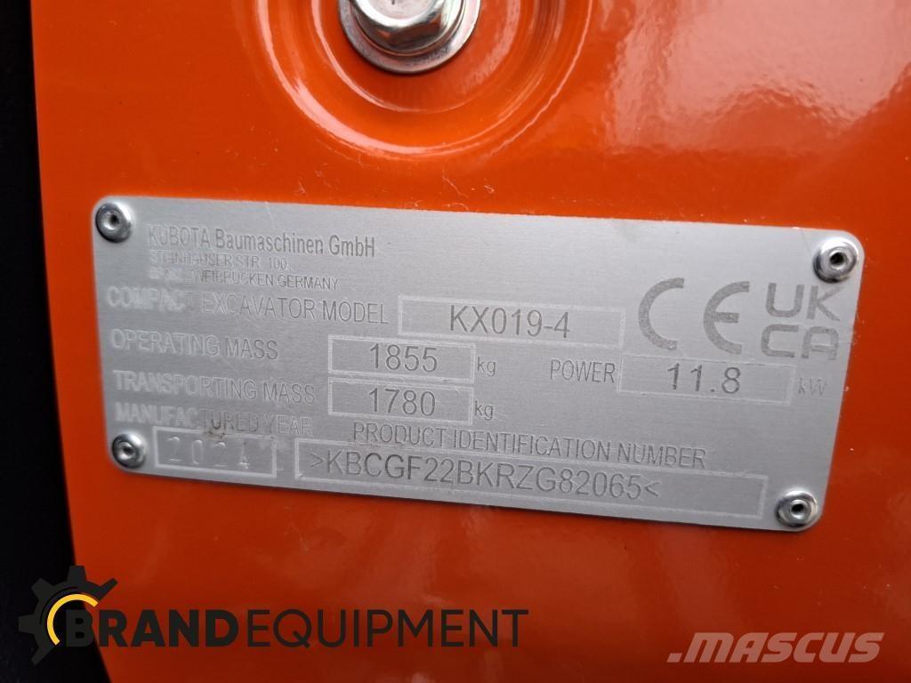 Kubota KX019-4 Mini ekskavatoriai < 7 t