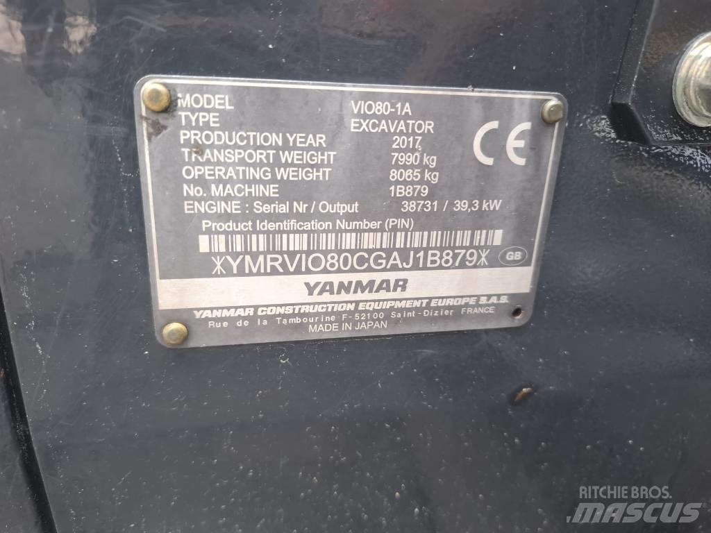 Yanmar Vio 80-1A Vidutinės galios ekskavatoriai 7-12 t