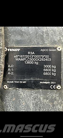 Fendt Tigo 50 MR Bendrosios paskirties priekabos