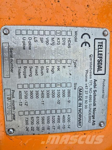 Tellefsdal K 70 Sniego peiliai ir valytuvai