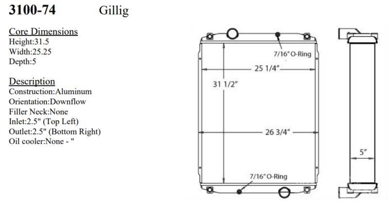 Gillig Bus Radiatoriai