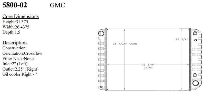 GMC  Radiatoriai